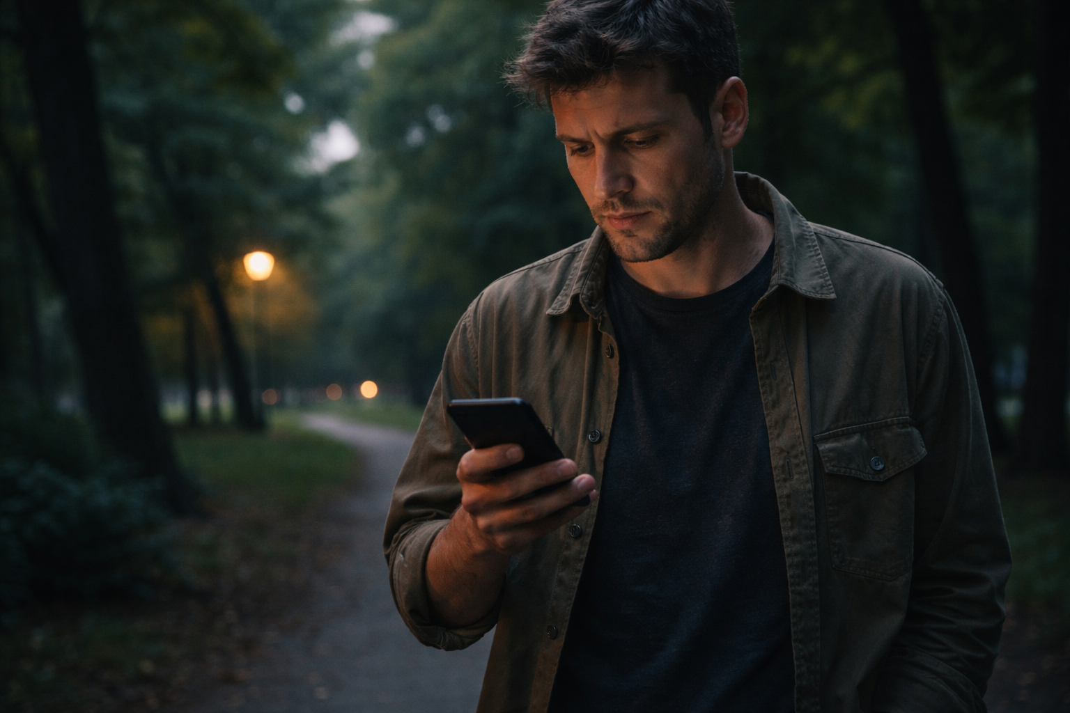 Facet odpisuje byłej w parku